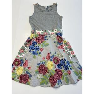 Matilda Jane Happy & Free Ebb & Flow Dress Gray Floral Size 8 Tank
